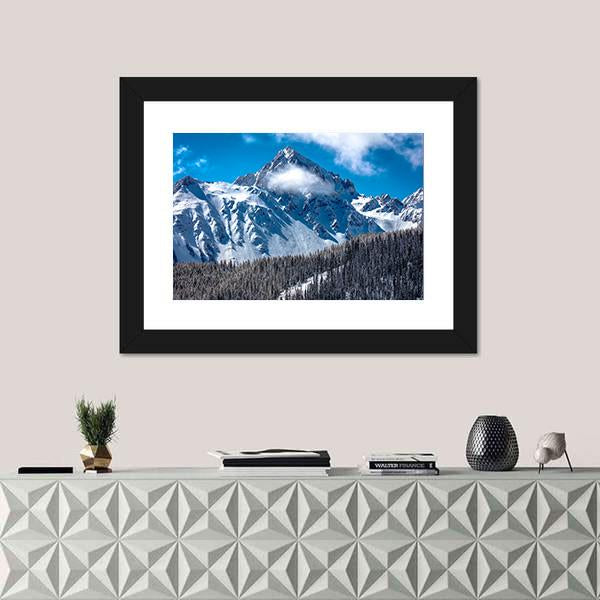 View Of Mount Sneffels Canvas Wall Art-1 Piece-Framed Print-20" x 16"-Tiaracle