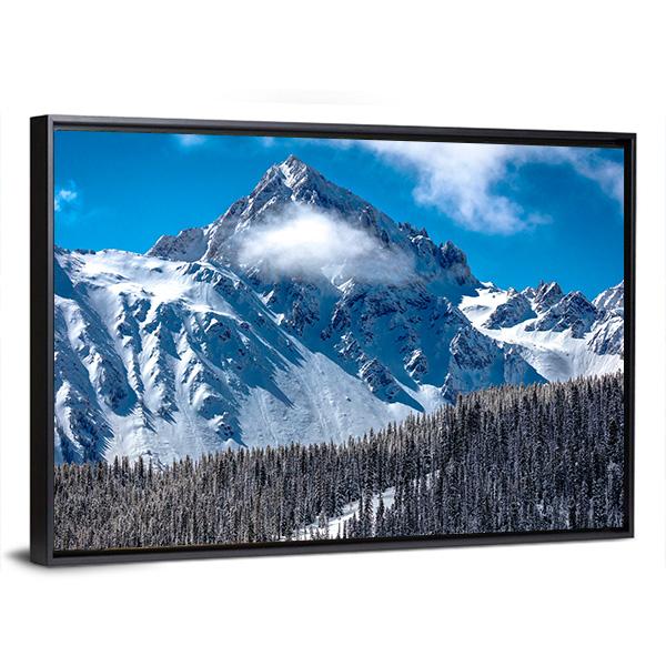 View Of Mount Sneffels Canvas Wall Art-3 Horizontal-Gallery Wrap-25" x 16"-Tiaracle