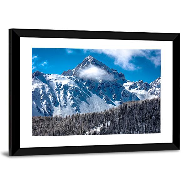 View Of Mount Sneffels Canvas Wall Art-3 Horizontal-Gallery Wrap-25" x 16"-Tiaracle