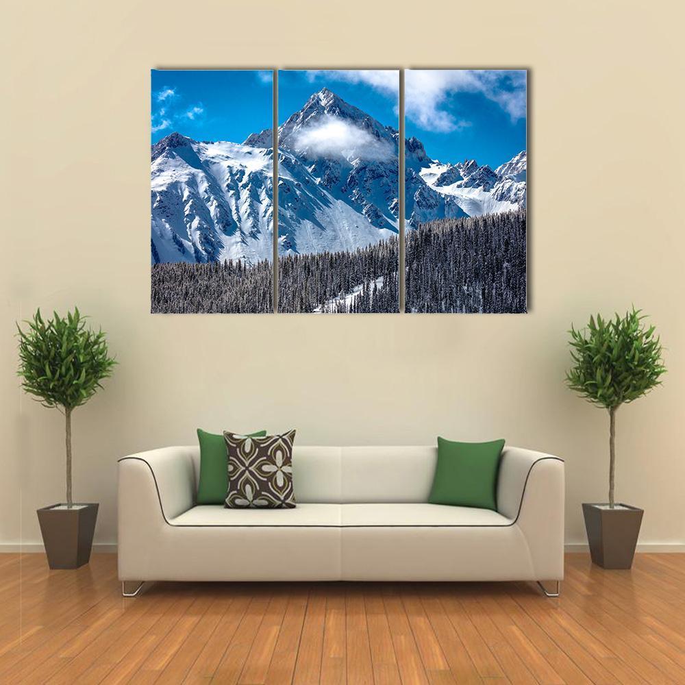 View Of Mount Sneffels Canvas Wall Art-3 Horizontal-Gallery Wrap-37" x 24"-Tiaracle