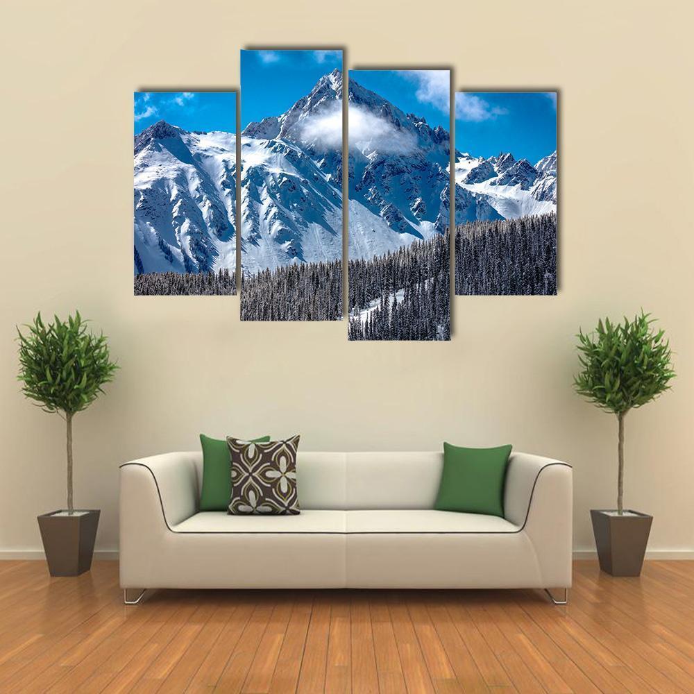 View Of Mount Sneffels Canvas Wall Art-4 Pop-Gallery Wrap-50" x 32"-Tiaracle