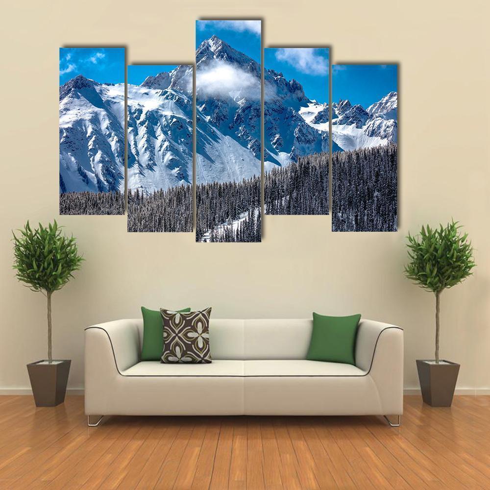 View Of Mount Sneffels Canvas Wall Art-5 Pop-Gallery Wrap-47" x 32"-Tiaracle