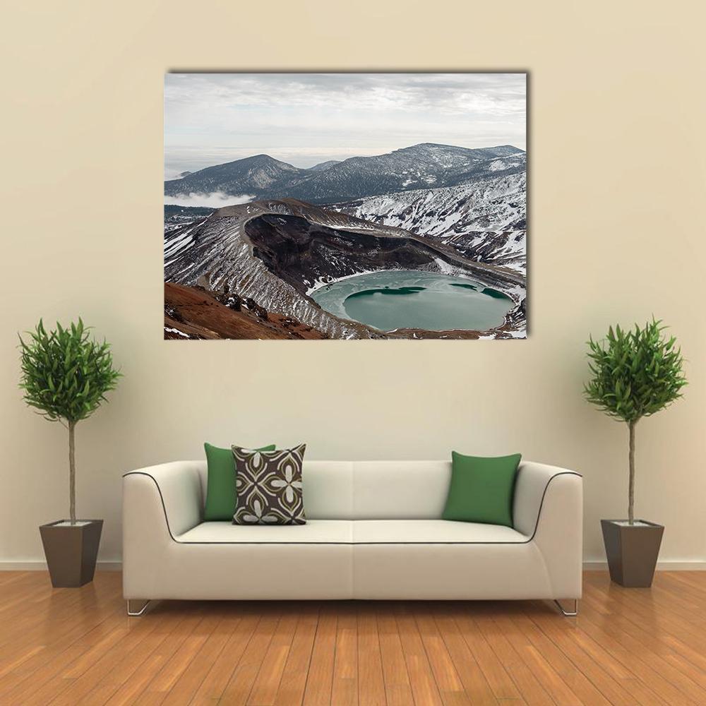 View Of Mount Zao Canvas Wall Art-5 Horizontal-Gallery Wrap-22" x 12"-Tiaracle
