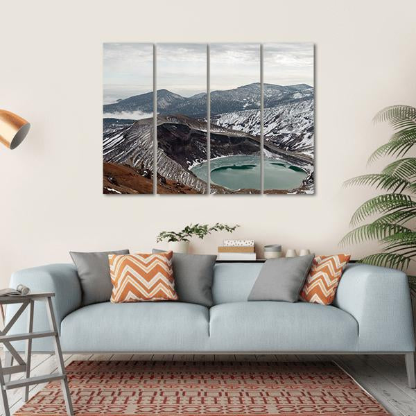 View Of Mount Zao Canvas Wall Art-4 Horizontal-Gallery Wrap-34" x 24"-Tiaracle