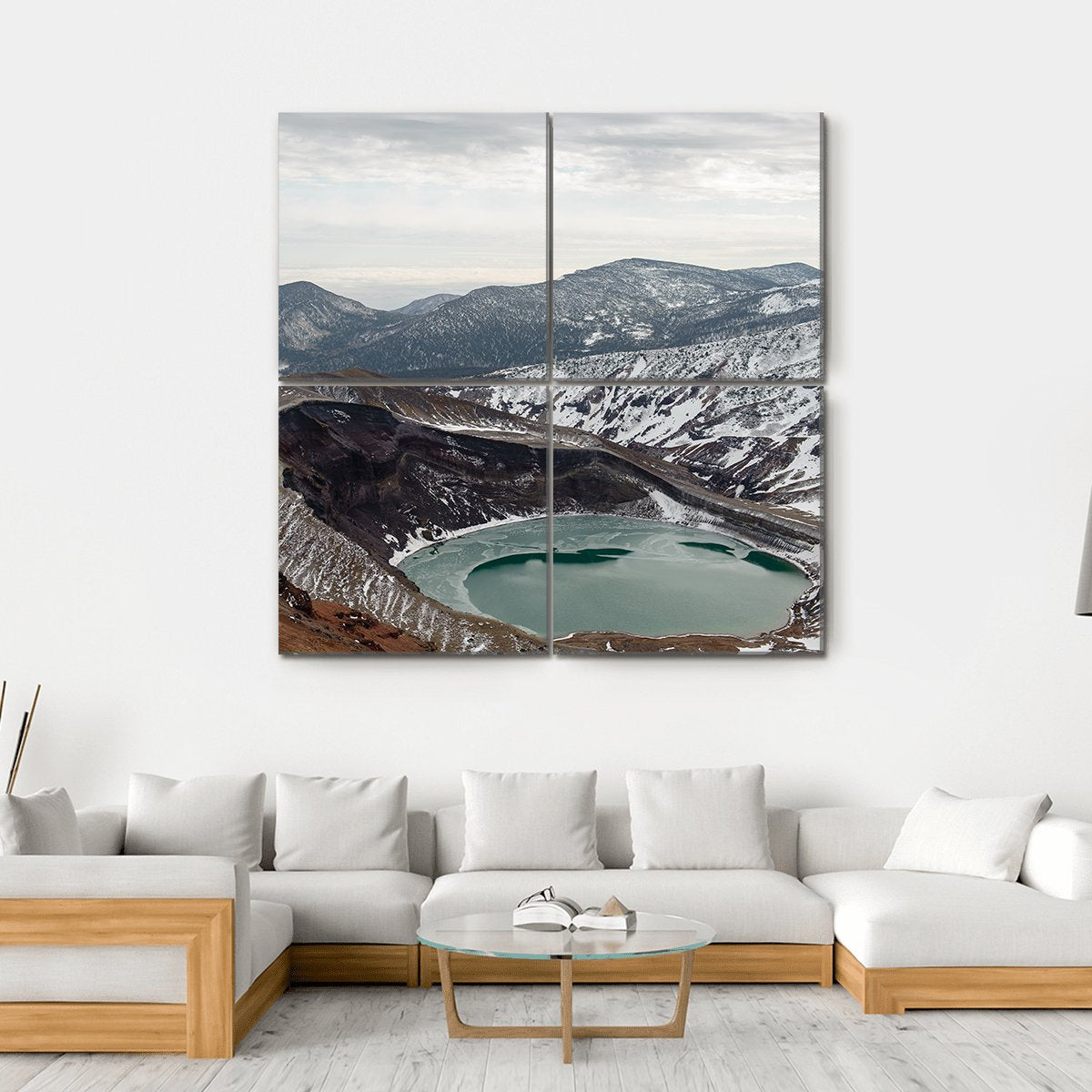 View Of Mount Zao Canvas Wall Art-4 Square-Gallery Wrap-17" x 17"-Tiaracle