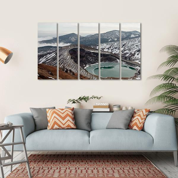 View Of Mount Zao Canvas Wall Art-5 Horizontal-Gallery Wrap-22" x 12"-Tiaracle