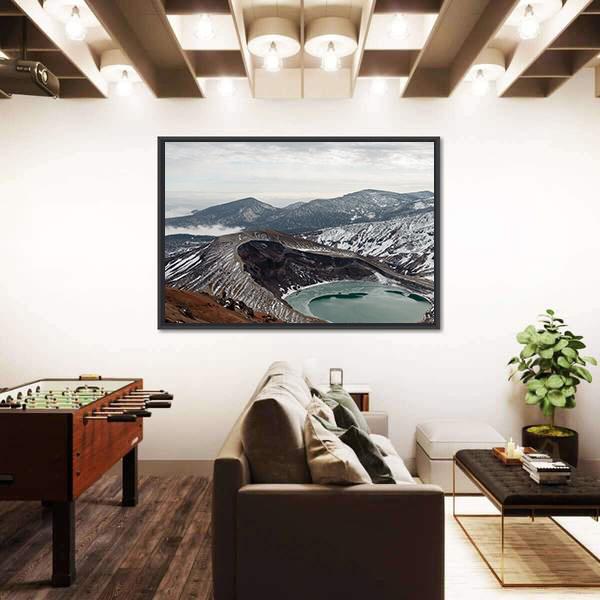 View Of Mount Zao Canvas Wall Art-5 Horizontal-Gallery Wrap-22" x 12"-Tiaracle