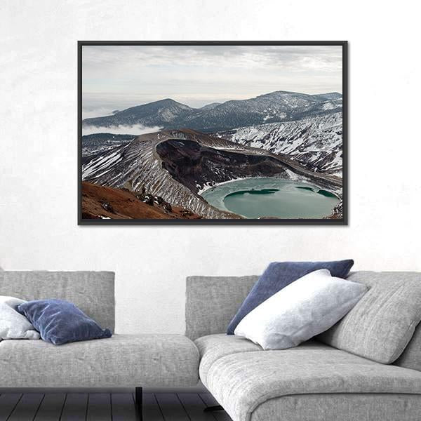 View Of Mount Zao Canvas Wall Art-5 Horizontal-Gallery Wrap-22" x 12"-Tiaracle