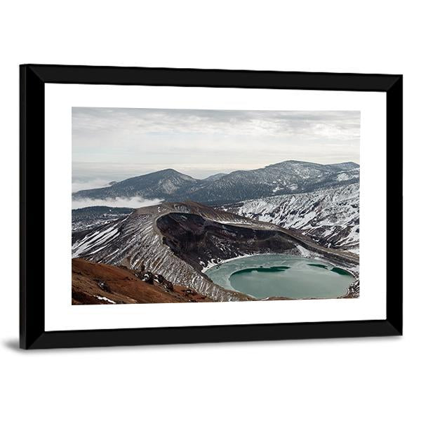 View Of Mount Zao Canvas Wall Art-5 Horizontal-Gallery Wrap-22" x 12"-Tiaracle