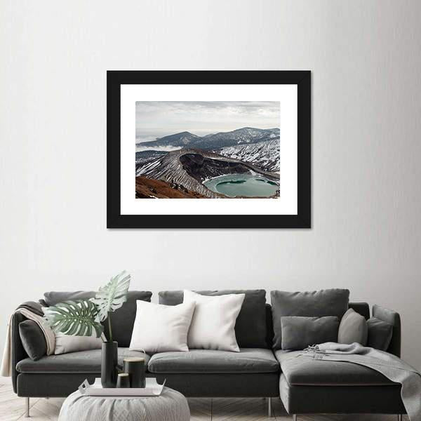 View Of Mount Zao Canvas Wall Art-5 Horizontal-Gallery Wrap-22" x 12"-Tiaracle