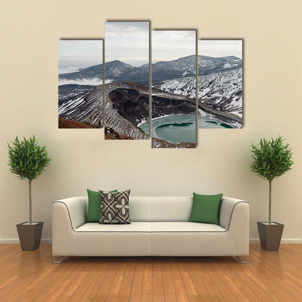 View Of Mount Zao Canvas Wall Art-4 Pop-Gallery Wrap-50" x 32"-Tiaracle