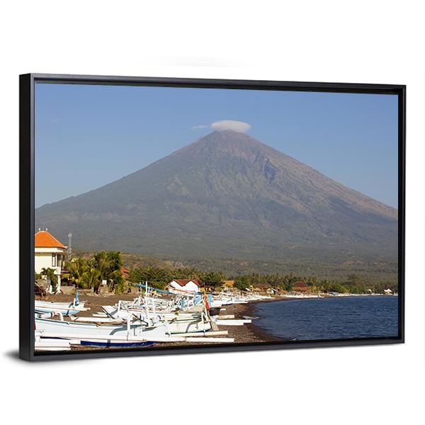 View Of Mountain In Indonesia Canvas Wall Art-3 Horizontal-Gallery Wrap-25" x 16"-Tiaracle
