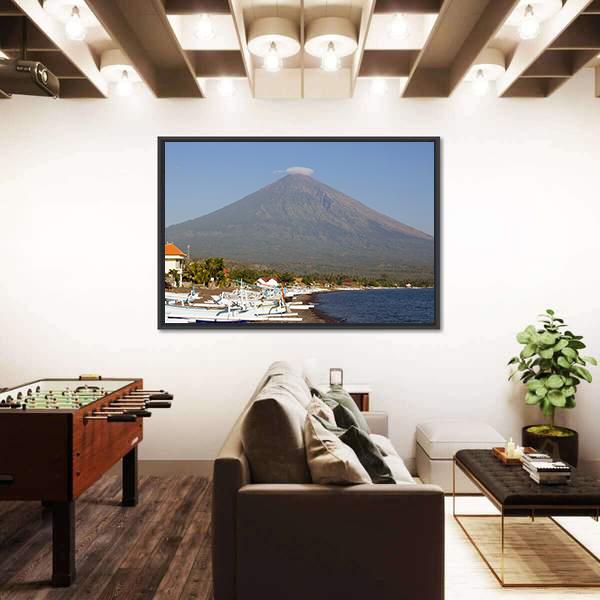 View Of Mountain In Indonesia Canvas Wall Art-3 Horizontal-Gallery Wrap-25" x 16"-Tiaracle