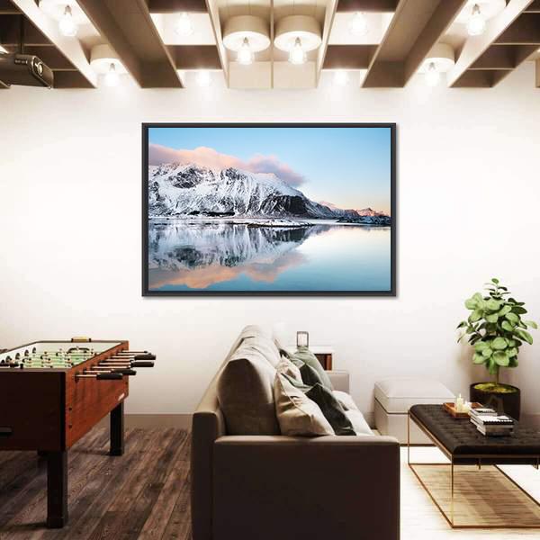 View Of Mountain Ridge Canvas Wall Art-3 Horizontal-Gallery Wrap-25" x 16"-Tiaracle