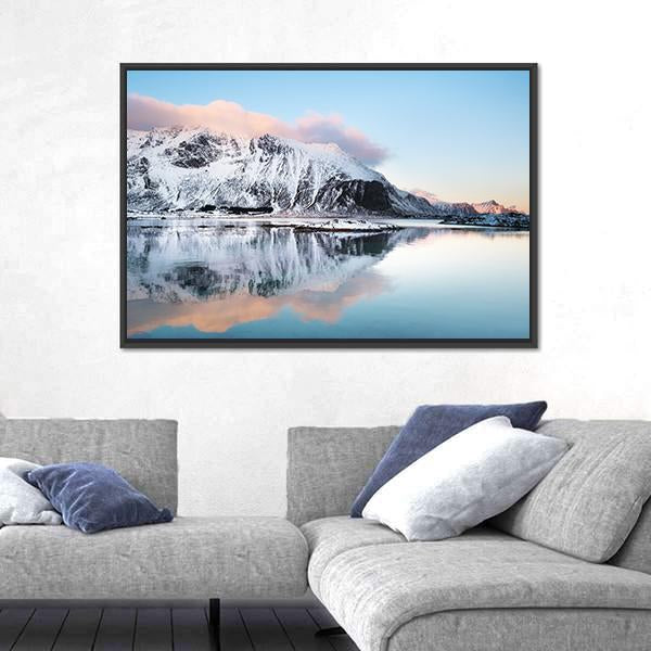 View Of Mountain Ridge Canvas Wall Art-3 Horizontal-Gallery Wrap-25" x 16"-Tiaracle