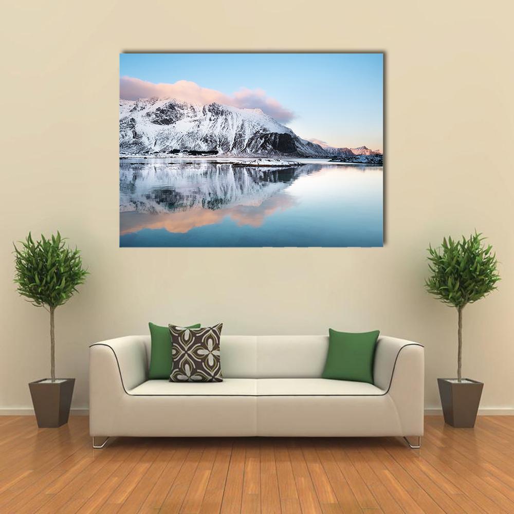 View Of Mountain Ridge Canvas Wall Art-1 Piece-Gallery Wrap-48" x 32"-Tiaracle