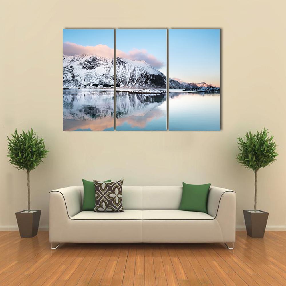 View Of Mountain Ridge Canvas Wall Art-3 Horizontal-Gallery Wrap-37" x 24"-Tiaracle