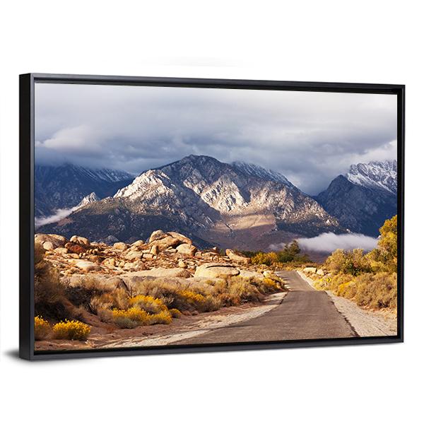 View Of Mountains Canvas Wall Art-3 Horizontal-Gallery Wrap-25" x 16"-Tiaracle