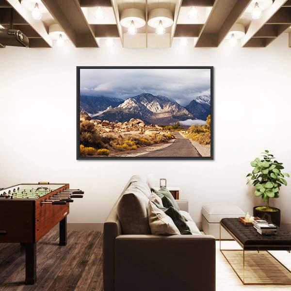 View Of Mountains Canvas Wall Art-3 Horizontal-Gallery Wrap-25" x 16"-Tiaracle