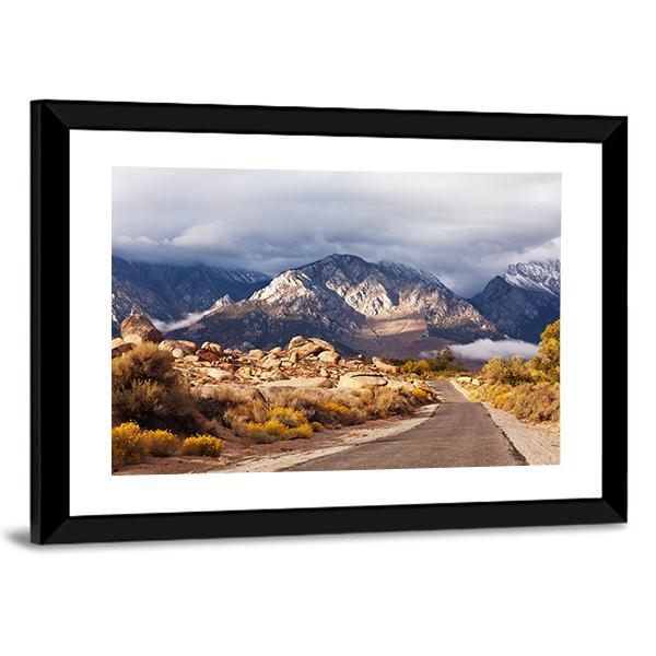 View Of Mountains Canvas Wall Art-3 Horizontal-Gallery Wrap-25" x 16"-Tiaracle