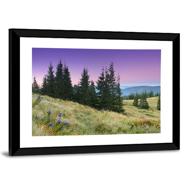 View Of Mountains Landscape Canvas Wall Art-5 Horizontal-Gallery Wrap-22" x 12"-Tiaracle