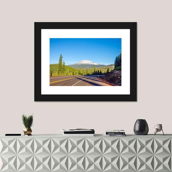 View Of Mt Bachelor Canvas Wall Art-1 Piece-Framed Print-20" x 16"-Tiaracle