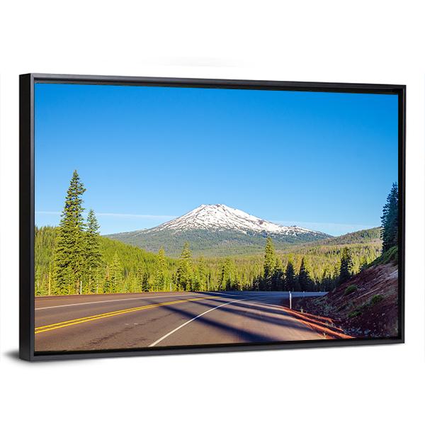 View Of Mt Bachelor Canvas Wall Art-3 Horizontal-Gallery Wrap-25" x 16"-Tiaracle