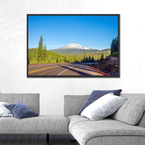 View Of Mt Bachelor Canvas Wall Art-3 Horizontal-Gallery Wrap-25" x 16"-Tiaracle