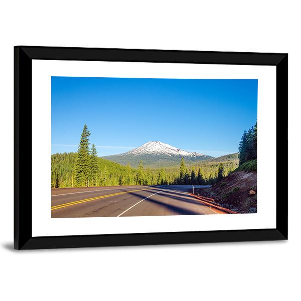 View Of Mt Bachelor Canvas Wall Art-3 Horizontal-Gallery Wrap-25" x 16"-Tiaracle