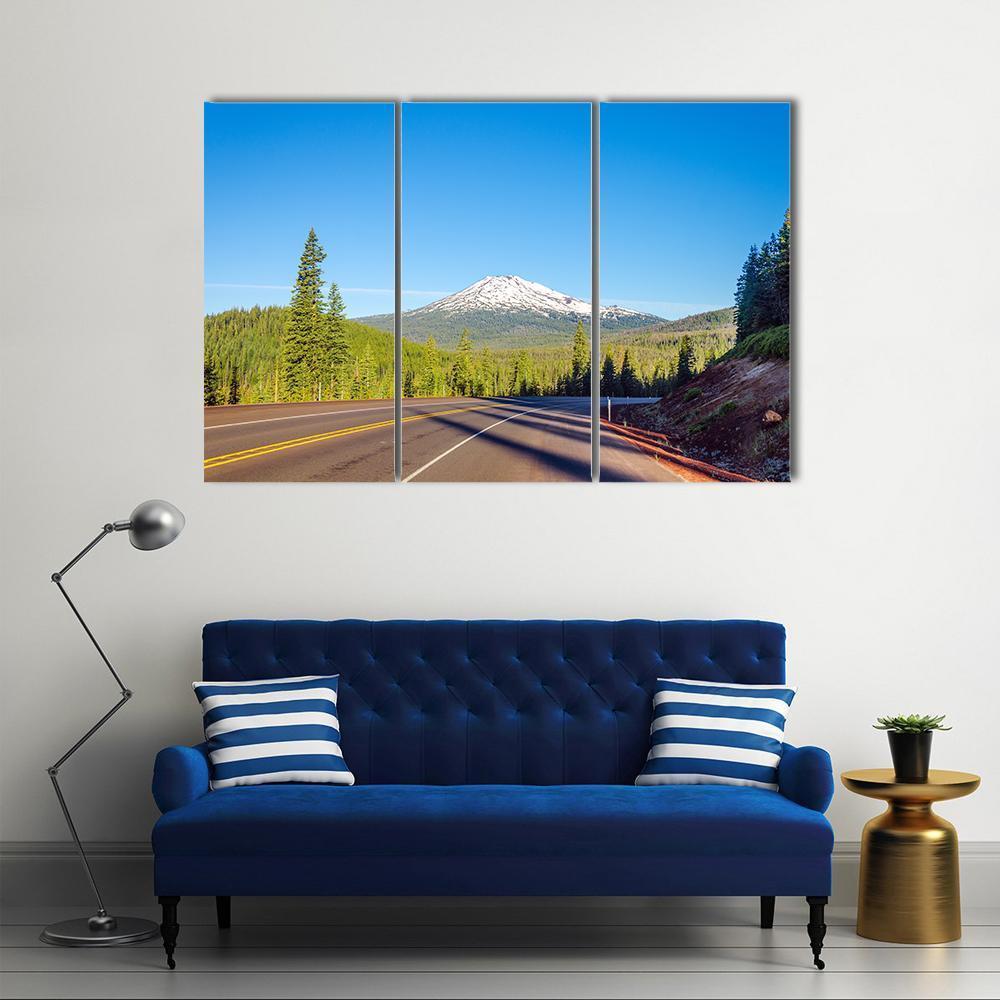 View Of Mt Bachelor Canvas Wall Art-3 Horizontal-Gallery Wrap-37" x 24"-Tiaracle
