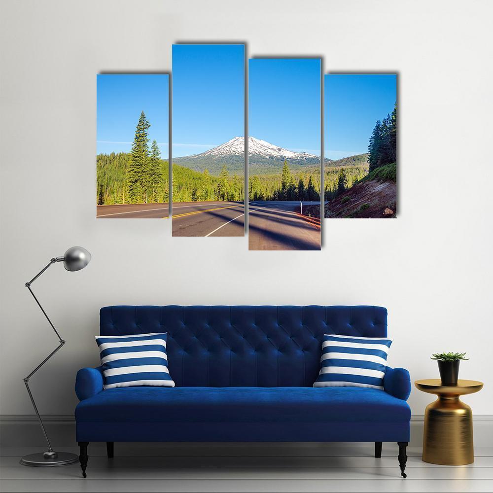 View Of Mt Bachelor Canvas Wall Art-4 Pop-Gallery Wrap-50" x 32"-Tiaracle