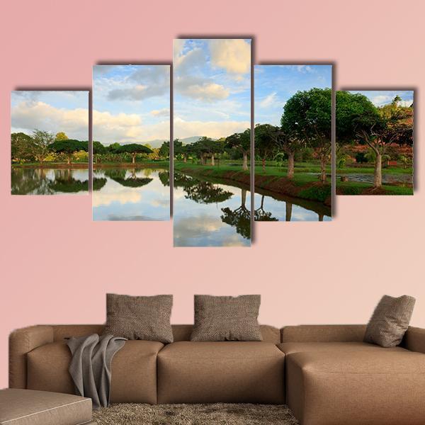 View Of Nature In Borneo Sabah Malaysia Canvas Wall Art-5 Star-Gallery Wrap-62" x 32"-Tiaracle