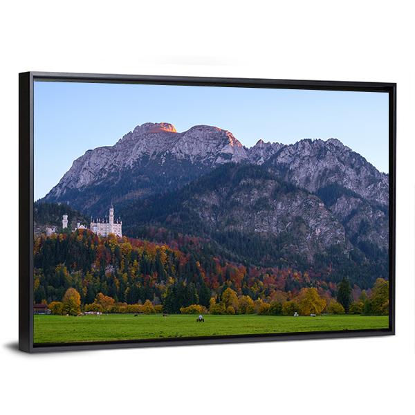 View Of Neuschwanstein Castle Canvas Wall Art-3 Horizontal-Gallery Wrap-25" x 16"-Tiaracle