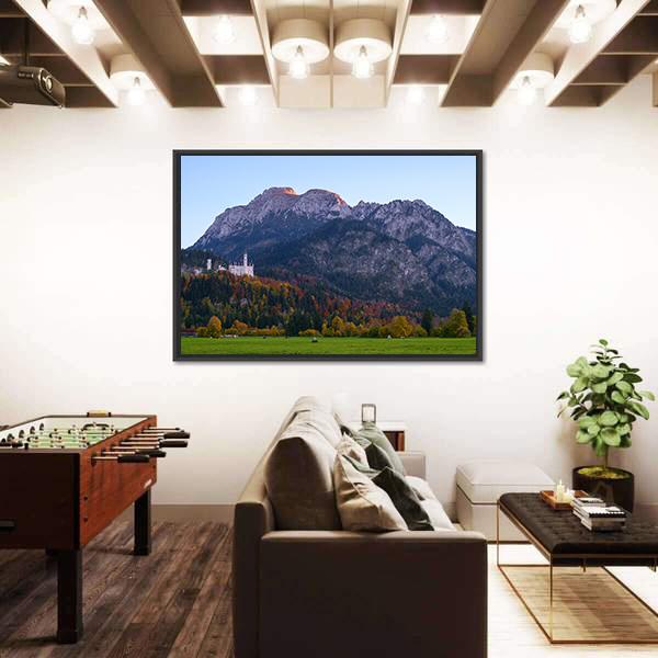 View Of Neuschwanstein Castle Canvas Wall Art-3 Horizontal-Gallery Wrap-25" x 16"-Tiaracle