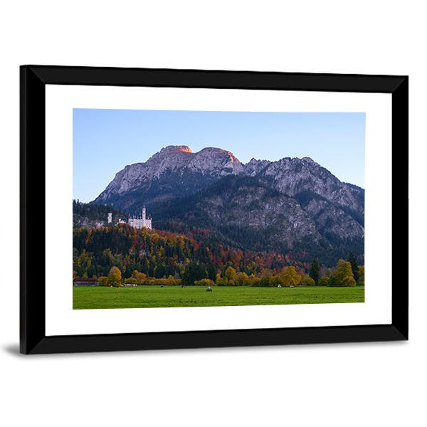 View Of Neuschwanstein Castle Canvas Wall Art-3 Horizontal-Gallery Wrap-25" x 16"-Tiaracle