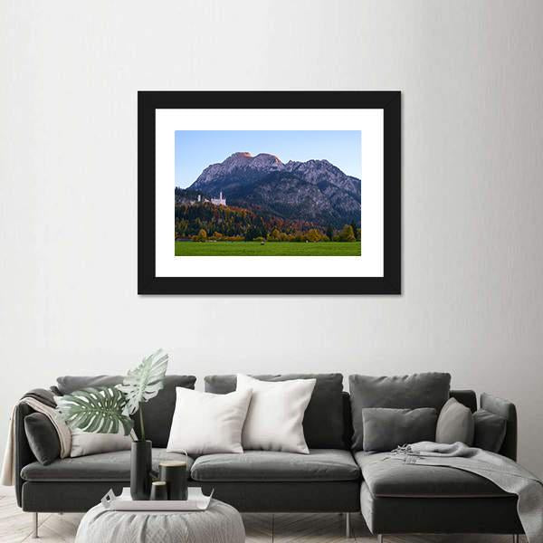 View Of Neuschwanstein Castle Canvas Wall Art-3 Horizontal-Gallery Wrap-25" x 16"-Tiaracle