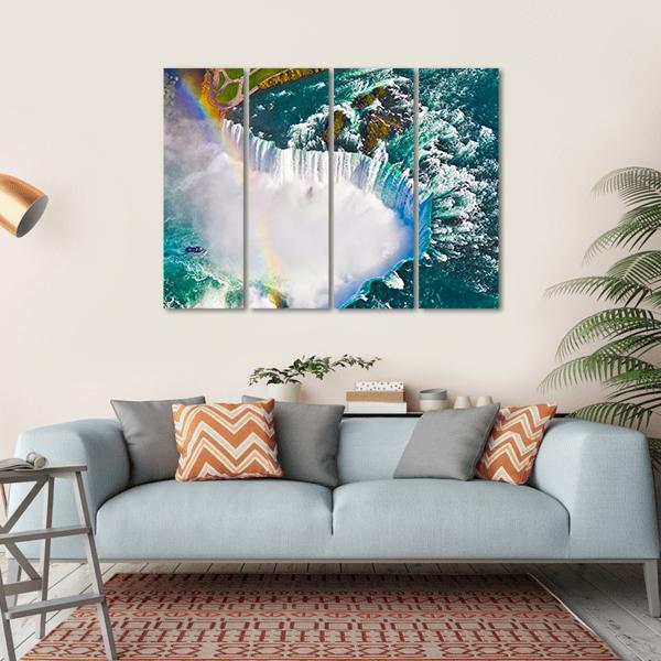 View Of Niagara Falls Canvas Wall Art-4 Horizontal-Gallery Wrap-34" x 24"-Tiaracle