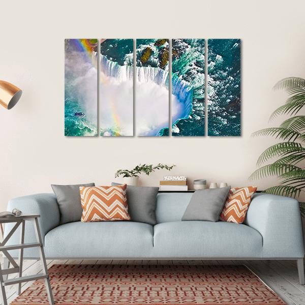View Of Niagara Falls Canvas Wall Art-5 Horizontal-Gallery Wrap-22" x 12"-Tiaracle