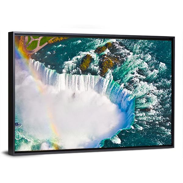 View Of Niagara Falls Canvas Wall Art-3 Horizontal-Gallery Wrap-25" x 16"-Tiaracle