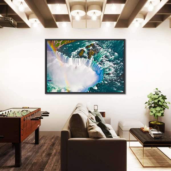 View Of Niagara Falls Canvas Wall Art-5 Horizontal-Gallery Wrap-22" x 12"-Tiaracle