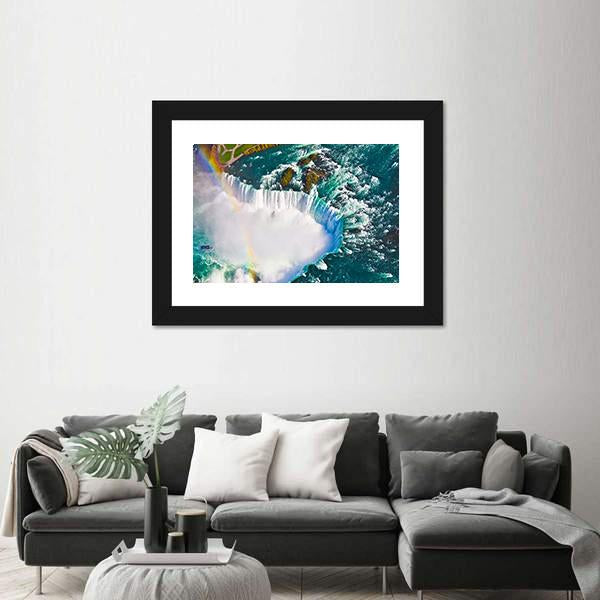 View Of Niagara Falls Canvas Wall Art-3 Horizontal-Gallery Wrap-25" x 16"-Tiaracle