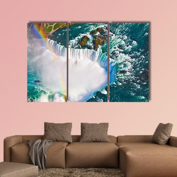 View Of Niagara Falls Canvas Wall Art-3 Horizontal-Gallery Wrap-37" x 24"-Tiaracle
