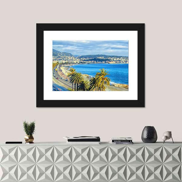 View Of Nice In France Panoramic Canvas Wall Art-1 Piece-36" x 12"-Tiaracle