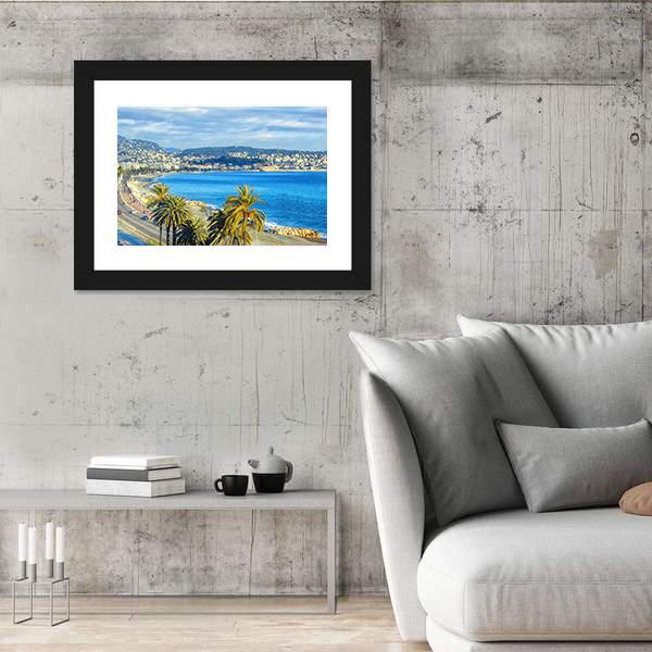 View Of Nice In France Panoramic Canvas Wall Art-1 Piece-36" x 12"-Tiaracle