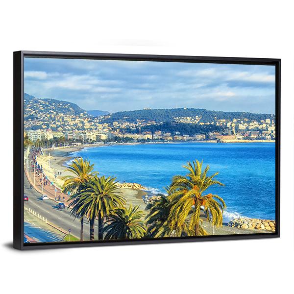 View Of Nice In France Panoramic Canvas Wall Art-1 Piece-36" x 12"-Tiaracle