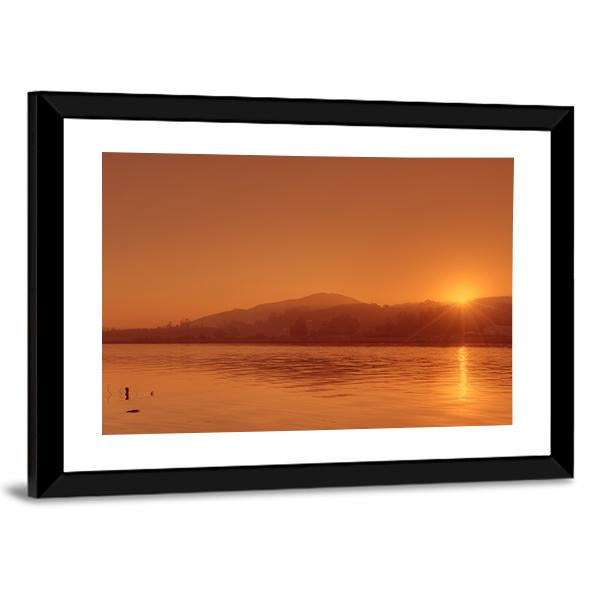 View Of Nile River At Sunset In Egypt Canvas Wall Art-3 Horizontal-Gallery Wrap-25" x 16"-Tiaracle
