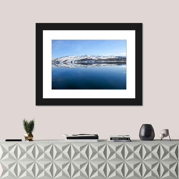 View Of Norway Landscape Canvas Wall Art-1 Piece-Framed Print-20" x 16"-Tiaracle