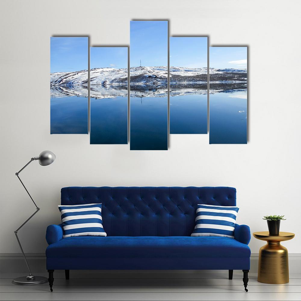 View Of Norway Landscape Canvas Wall Art-5 Pop-Gallery Wrap-47" x 32"-Tiaracle