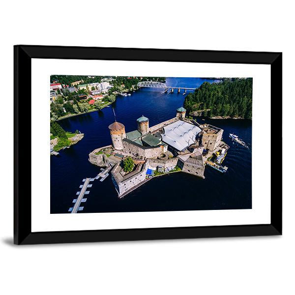 View Of Olavinlinna Medieval Castle Canvas Wall Art-3 Horizontal-Gallery Wrap-25" x 16"-Tiaracle