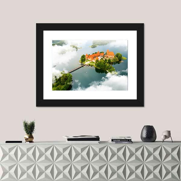 View Of Old Castle Trakai Canvas Wall Art-3 Horizontal-Gallery Wrap-25&quot; x 16&quot;-Tiaracle